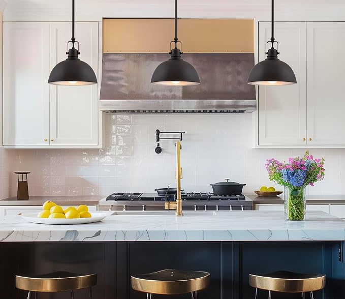 Kira Home Belle 9" Modern Industrial Mini Pendant Light for Kitchen Island | Classic Dome Metal Shade, Retro Mid-century Profile Design, Classic Oil Rubbed Bronze Finish Ceiling Hanging Fixture