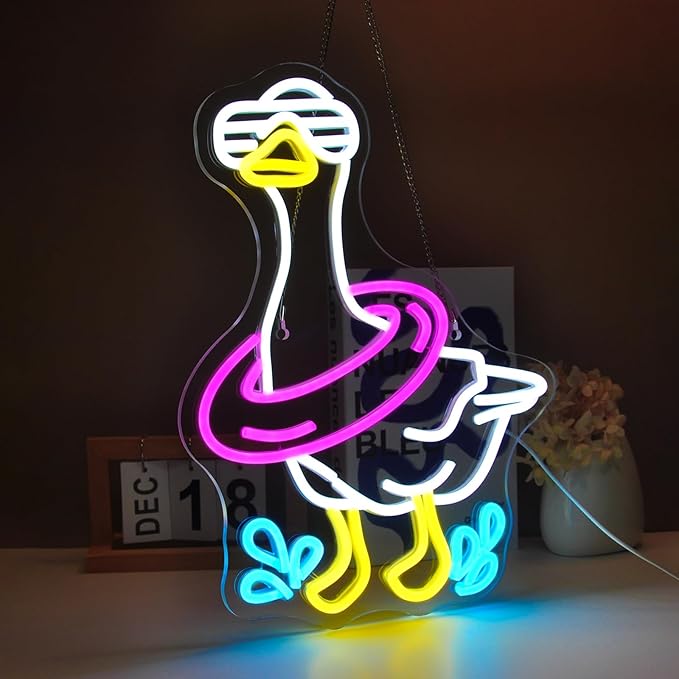 Goose Neon Sign Sign Led Light Up Signs for Wall Decor Usb Powered Neon Light Signs Indoor Light for Room Decor Holiday Gift