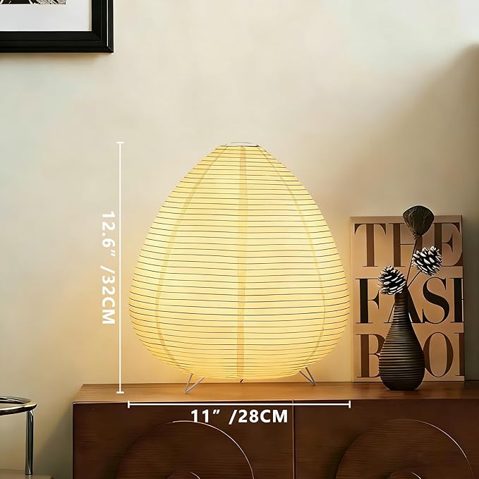 YY YEARCHY White Paper Lanterns Lamp Table Lamp Japanese Lantern Lamps for Bedroom Livingroom (Peach)