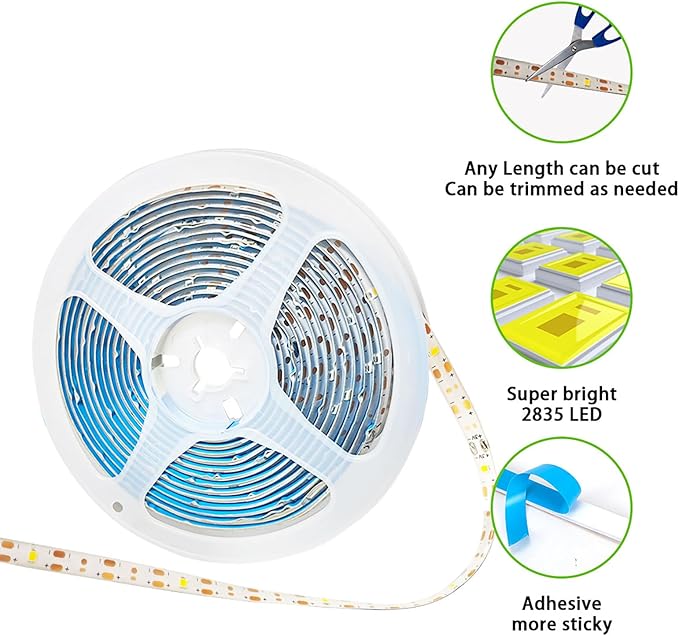 Solar LED Light Strip Outdoor Tape Rope Lights Waterproof 10ft Garden Path Decorative Lighting with 8 Modes for Outside, Wrap, Party, Stair, Step, Gazebo, Yard, Wedding, 2 Pack