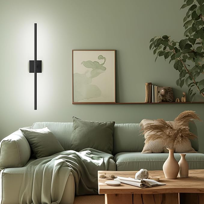 Tipace Hard-Wired LED Black Wall Sconce for Bathroom 39.4IN Vanity Light Fixture 5500K Indoor Bathroom Sconce Over Mirror 360° Rotate for Living Room,Bedroom,Hallway