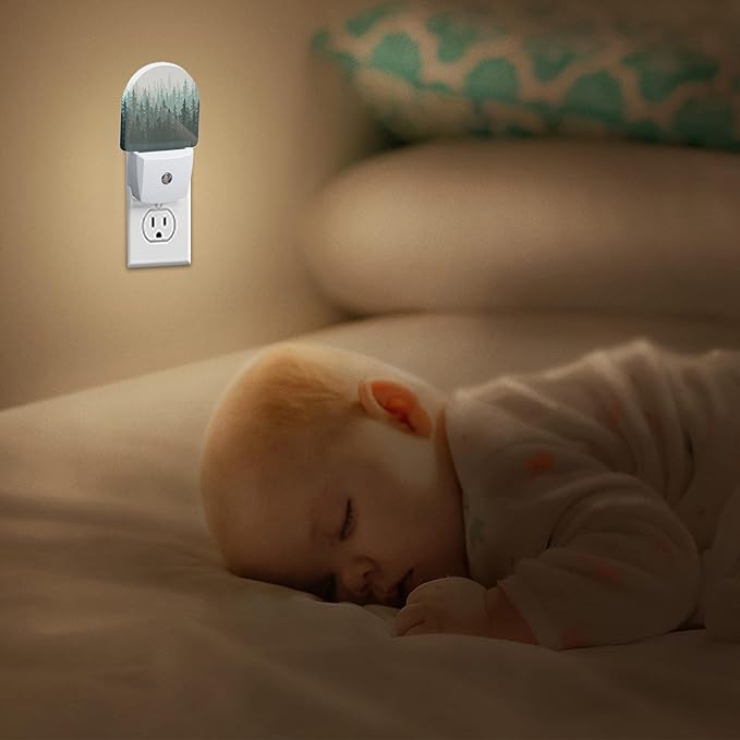 Night Light,Nature Landscape Night Lights Plug Into Wall for Bedroom Bathroom Kitchen Hallway Stairs Hallway Energy Efficient Decor Desk Lamp Gifts