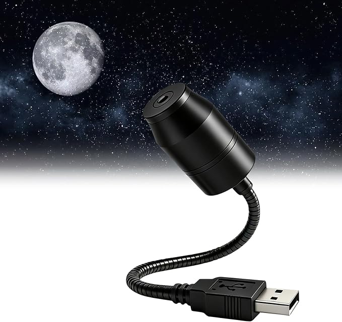 USB Galaxy Projector Night Light, Galaxy Starry Sky Night Light Projector,360°Rotation Night Light Star Projector with Romantic Atmosphere, Portable Mini Star Roof Lights for Car Bedroom Decor (1PCS)