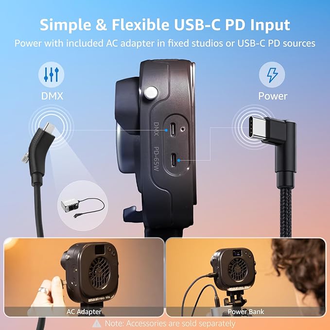 amaran Halo 60x COB LED Video Light,Compact 63W Bi-Color Studio Lighting | 2,700K - 6,500K Bowens Mount, APP Control Continuous Light for Photography,YouTube,Content Creation,Vlog