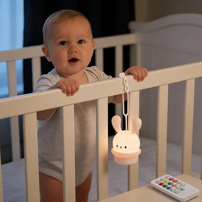 Nursery Night Light for Baby,Portable LED Night Lamp for Breastfeeding | Soft BPA Free Silicone Night Lamp,Dimmable Nightlight for Newborn, Rechargeable Night Light for Kids and Adult