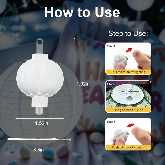 ZGWJ Paper Lantern Lights Battery Operated, 20 Pack Hanging Small LED Lights for Lantern, Balloon,Wedding,Party, Decorative Lighting for Outdoor Indoor Halloween Christmas Decorations White