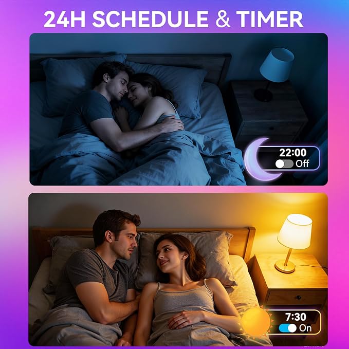 Auxmir A19 Smart Light Bulbs with Remote, RGB+CCT Color LED Bulbs, 2-Pack | E26, 9W 800LM 60W equivalent, works with Alexa and Google Assistant, Bluetooth, 2700K-6500K, music sync, no hub required