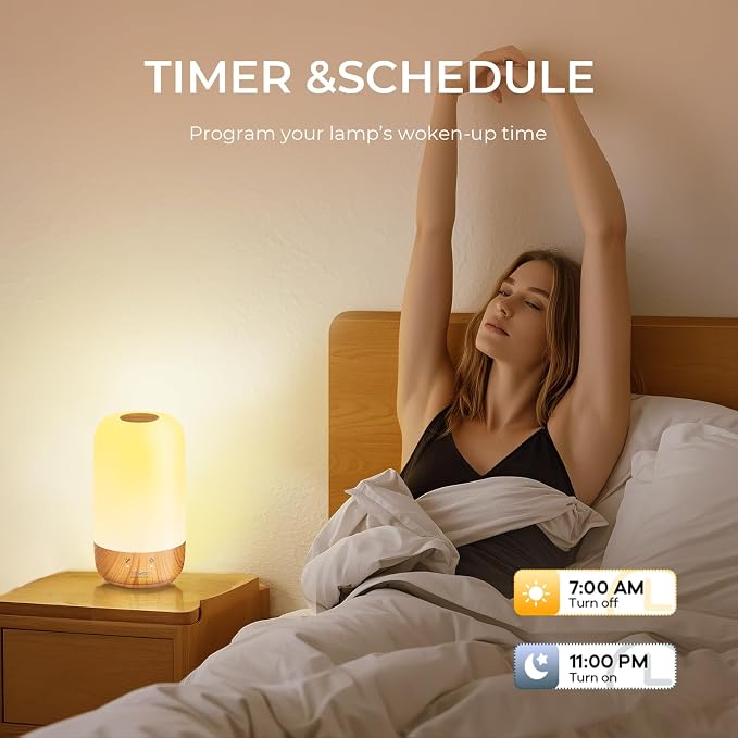 Tikkitouch Long Distance Touch Lamp, Gift for Couples & Family, Set of 1 | WiFi and Bluetooth setup, app control, touch activated, 16 million colors, for Mom Friend, share moments across any distance