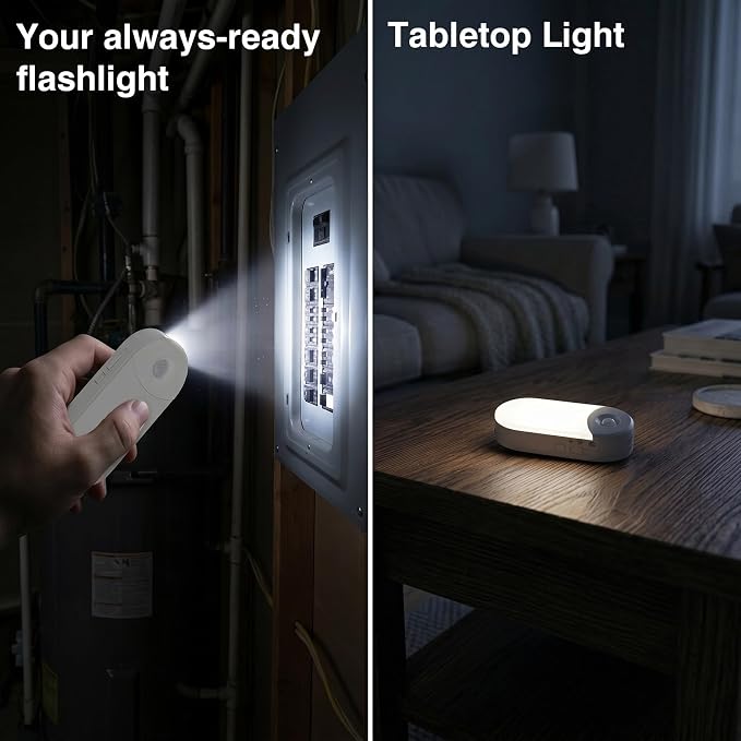 Camelion 4-in-1 Power Failure Night Light,Flashlight,Motion Sensing, 3-Pack | Rechargeable LED Plug-In Light,Battery Backup for Emergency & Power Outages,Dusk-to-Dawn Auto On, ETL Safety Certified