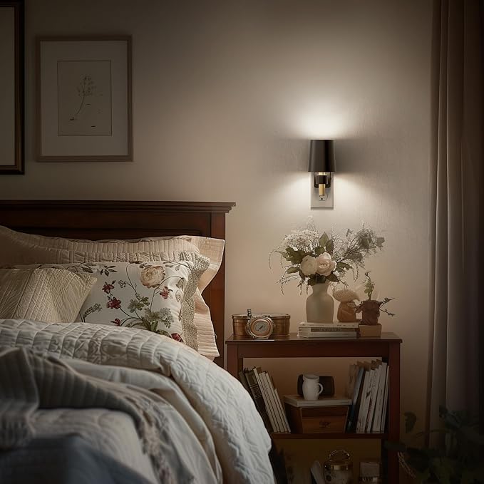 Night Light, Dimmable Night Lights Plug into Wall, Daylight White | Dusk to Dawn Sensor, 0-100LM, Plug in NightLight, Vintage Night Light Compact for Hallway Bedroom Stairwa