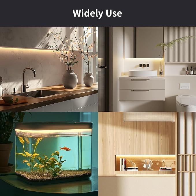 COB Warm White Strip Lights, 3000K, 1M 3.28 FT