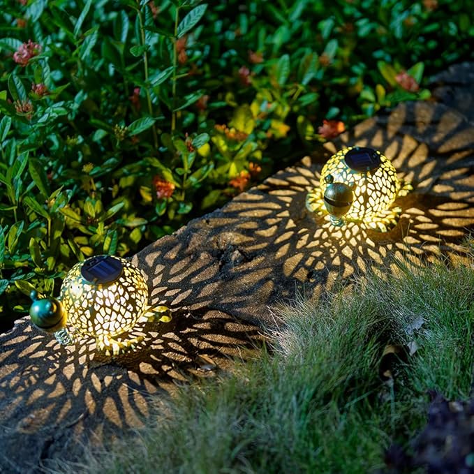 Solar Lanterns Outdoor Waterproof, 2 Pack Tortoise Garden Lights Staked Solar Powered Lanterns for Yard Patio Pathway, 2025 Gardening Lovers Mom Gifts
