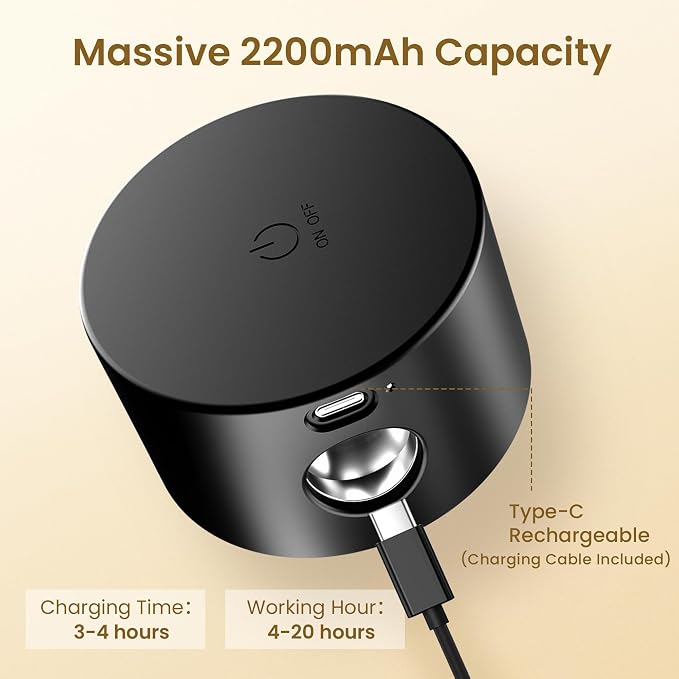 Wall Mounted Lamp, Rechargeable Battery Operated Wall Lights, Black-2 Pack | Rechargeble Renter Friendly, 3 Color Temperatures & 3 Brightness Levels 360°Rotate Magnetic Ball, Sconces for Reading Bedroom
