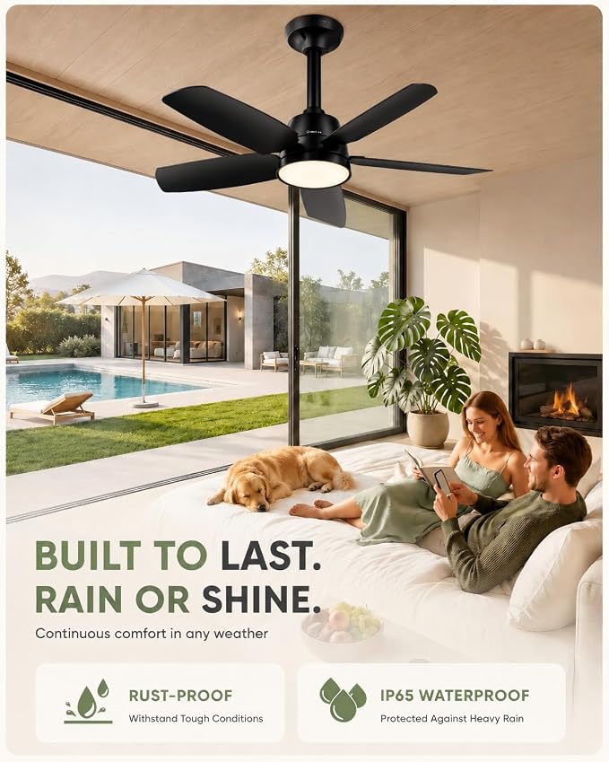 28'' Socket Fan Light, Socket Fans Light with Remote-Black