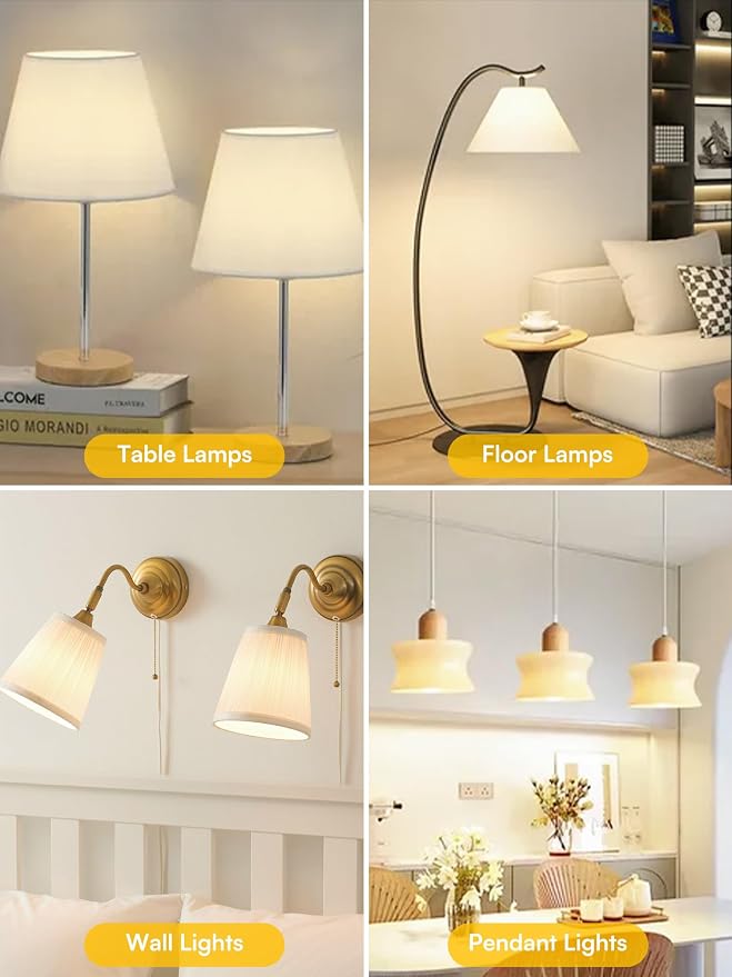 TJOY A19 Dimmable LED Light Bulb, 60 Watt Eq, Warm Soft White 3000K, E26 | 800 Lumens Standard Base, Energy Saving Lightbulbs, Efficient 9W, 120V, 15,000 Hour Lifetime, 4 Pack