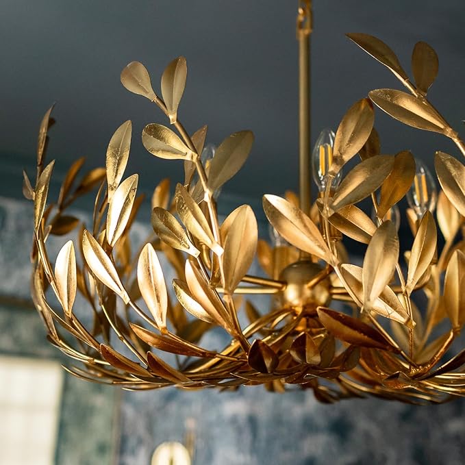 Crystorama Broche 6 Light Antique Gold Chandelier