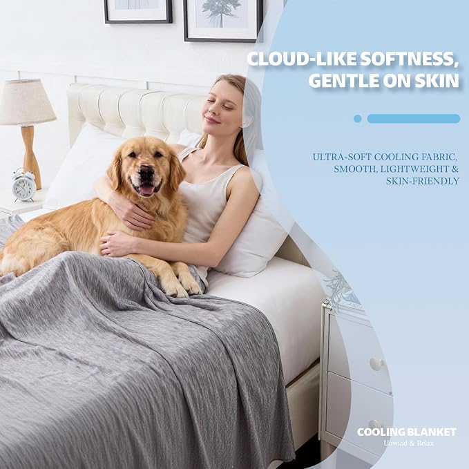 Cooling Blanket King Size, 90"x108" Cooling Blankets for Hot Sleepers, Cold Blanket Thin Lightweight Breathable Soft for Couch Bed, Lightweight Blanket Keep Cool for Night Sweats
