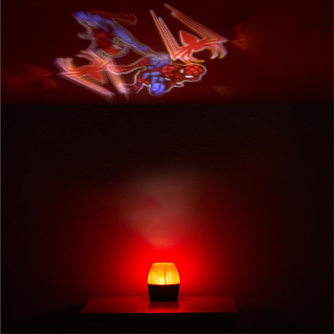Idea Nuova Marvel Spiderman Scene Projection Kids Lamp and Nightlight