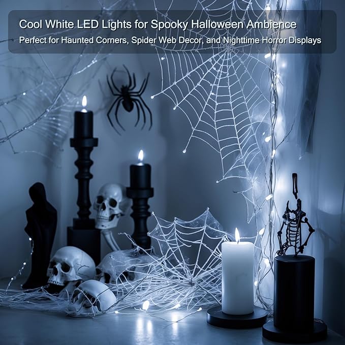 12 Pack LED Fairy Lights, 7ft 20 LED Battery Operated Silver Wire String Lights, Cool White Mini Starry Lights for DIY Crafts, Wedding, Party, Bedroom, Christmas Decor, (12 Pack – Cool White)