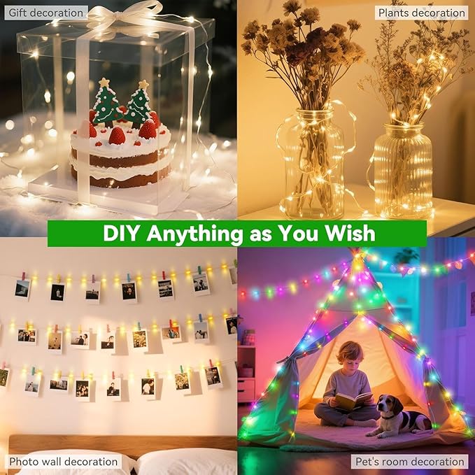 Lovelite 200 LED Fairy Lights Color Changing, 66 FT 35 Colors Easter Pastel Lights with Remote, Twinkle String Lights for Bedroom Christmas Holiday Wedding Party Indoor Outdoor Decor