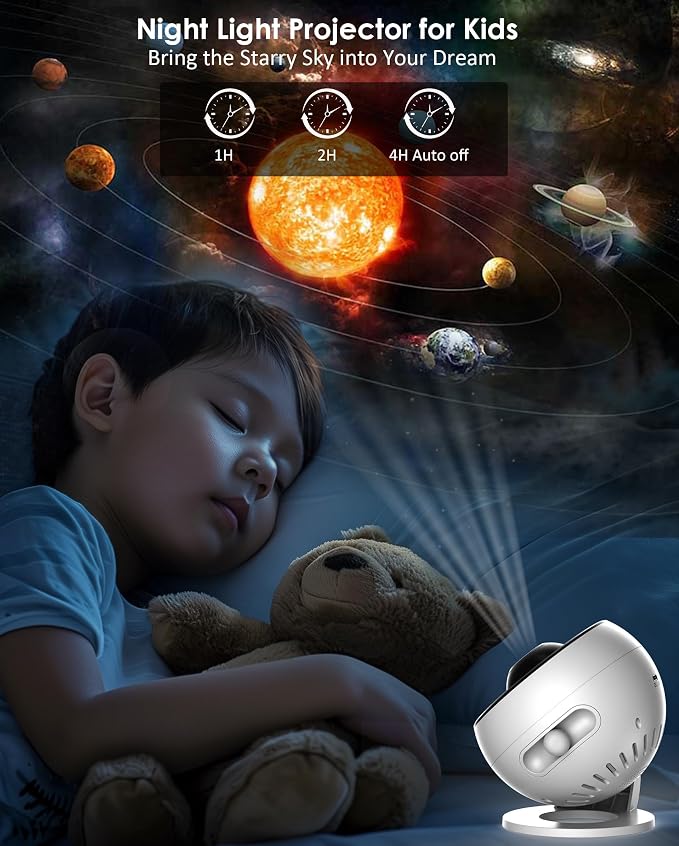 Galaxy Projector Pro for Bedroom,13 in 1 Planetarium Star Projector with Solar System & Constellation,360° Rotating Galaxy Light Projector with Timer,Ceiling Night Light for Kids Adults Gift
