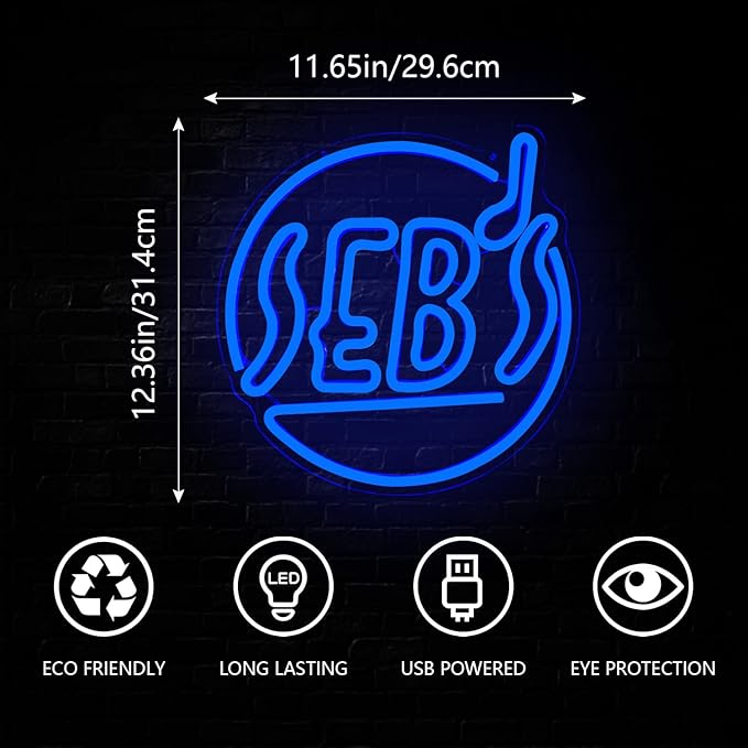 Sebs Neon Sign for Wall Theme Music LED Signs Classic Movie Light Up Sign for Bedroom Jazz Pub Blue LED Signs Wall Decor Christmas Gift for Movie Lovers Music Bar Light Sign
