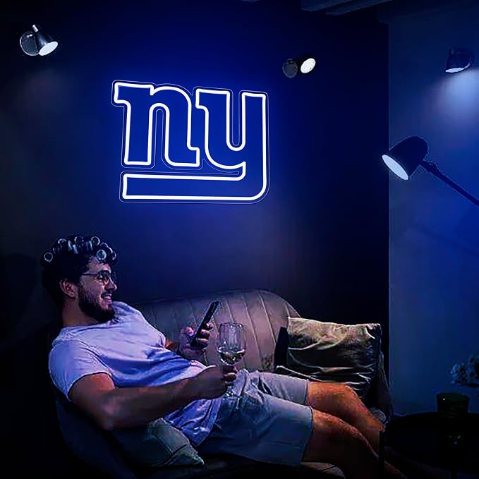 Football Neon Sign for Wall Decor Football Led Neon Light for Man Cave | Dimmable Rugby Team Logo Sign for Bedroom Club Bar Game Room Party Garage Decor Birthday Gifts for Men Size 15.4*12.0 In