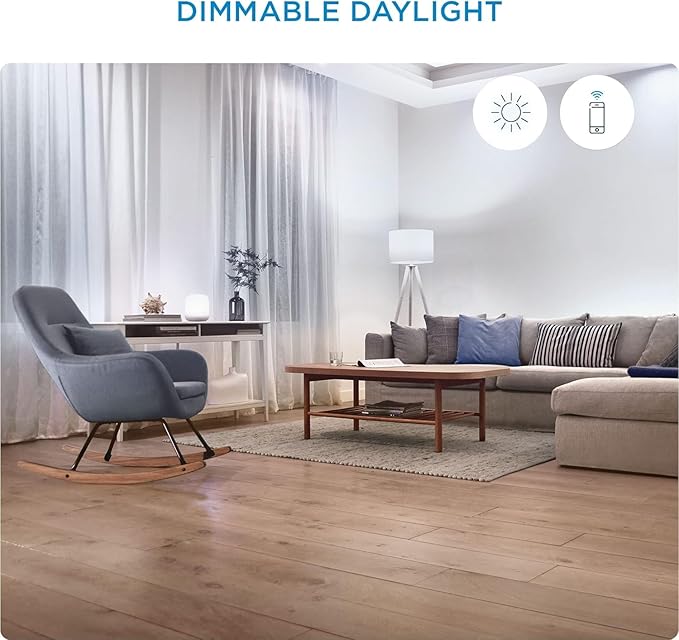 WiZ 100W Eq. (14.5W) A21 Daylight (5000K) LED Smart Bulb - Pack of 3-1600 Lumen- E26 - Indoor - Connects to Your Existing Wi-Fi - Control with Voice or App - Activate with Motion - Matter Compatible
