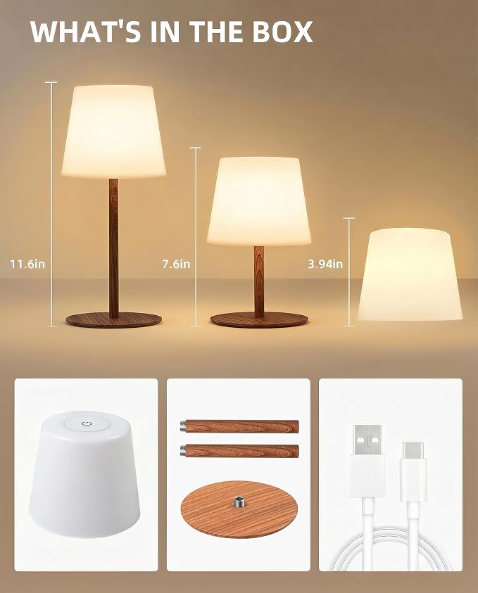 EZVALO Spa-Like Shower Lamp – IP65 Waterproof Bathroom Lamp, 4500mAh Rechargeable Cordless Mood Light, 3 Color Temps for Relaxing Bathroom & Bathtub Experience (2 Pack)
