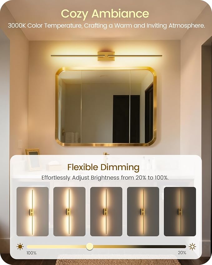 38.6" Wireless Battery Operated Wall Sconces Set of Two,Rechargeable Lamp with Remote, DIY Rotation, 10000mAh Battery, Touch Dimmable Lights for Living Room Hallway Bedroom, Gold D08YBP205