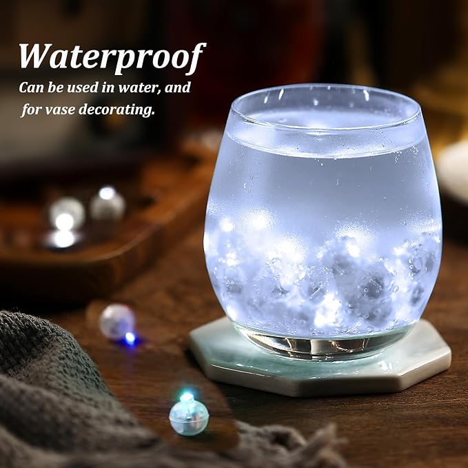 AIKEI 200pcs LED Balloon Lights,White Mini Balls Lights,Long Standby Time Easter Decor,Waterproof for Paper Lantern Easter Eggs Halloween Christmas Wedding Birthday Party Decoration