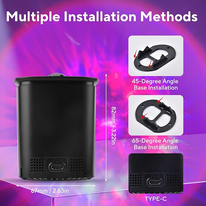Galaxy Projector for Bedroom, Galaxy Light Projector Led Lamp with Remote & Timer, Night Light Gifts for Kids,Room Decor/Birthdays/Christmas/Party/Tiktok Live, Black Color