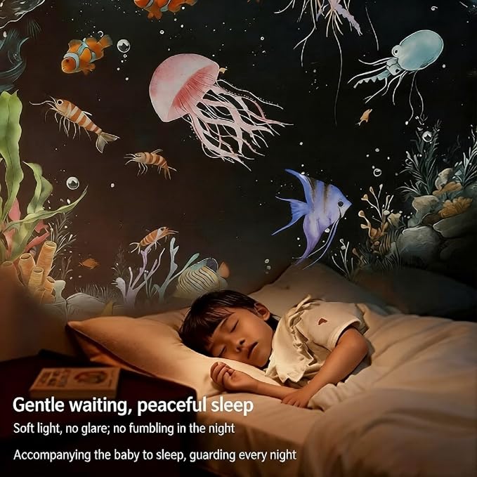 Galaxy Starry Sky Night Light Projector, 2-in-1 Portable with 12 Projection Films, 360° Adjustable Brightness Control Eye‑Caring LED Night Light for Kids Adults Bedroom Home Ceiling Car Decor Gift