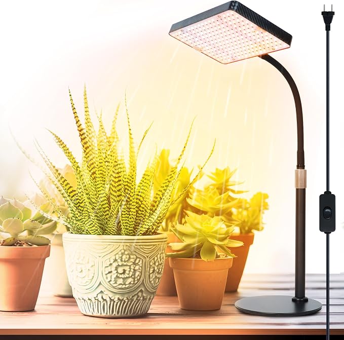 2026 Tabletop Grow Lights for Indoor Plants, Seed Starting, Bonsai, 25 Watt Power Draw, NO Need Adapter, Bright Enough Like A Small Sun, Daisy Chain Function, 16"-24" Height Adjustable