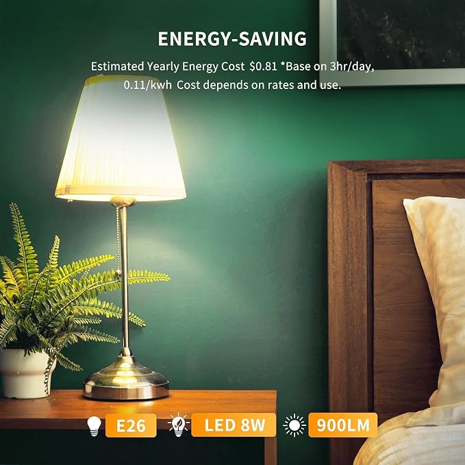 YEELIGHT Smart Light Bulbs, 2700K Warm White 900LM Dimmable LED Light Bulb 60W Equivalent, Schedules & Timer, Mi Home APP Control, WiFi & Bluetooth LED Bulbs Compatible with Alexa and Google, 1 Pack