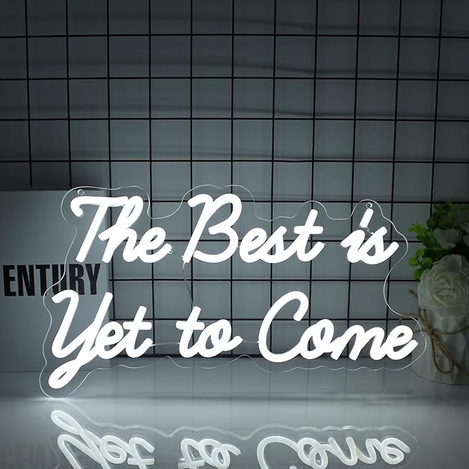The Best is Yet to Come Neon Sign Led Neon Lights Neon Signs for Wall Decor Light Up Sign for Birthday Party Club Gift