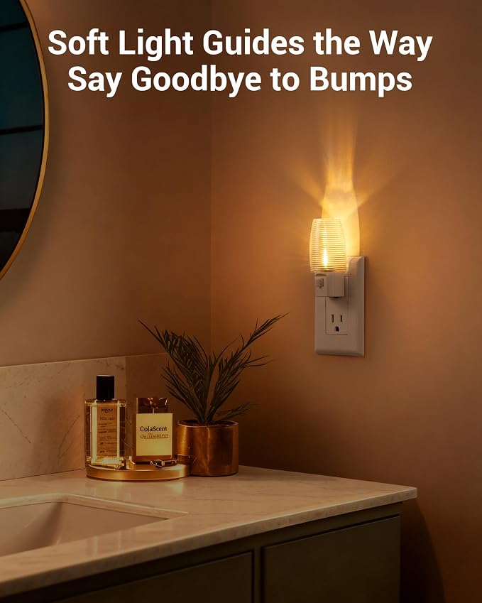 DEWENWILS Plug in Night Light with Switch, Manual ON Off LED Nightlight for Kids, Nursery, Bedroom, Bathroom, Hallway, Stairways, Corridor, Garage, Warm White, 4 Pack | 4 Pack, Warm White, Ideal for Bathroom, Kids, Nursery, Bedroom, Hallway, Stairways,...