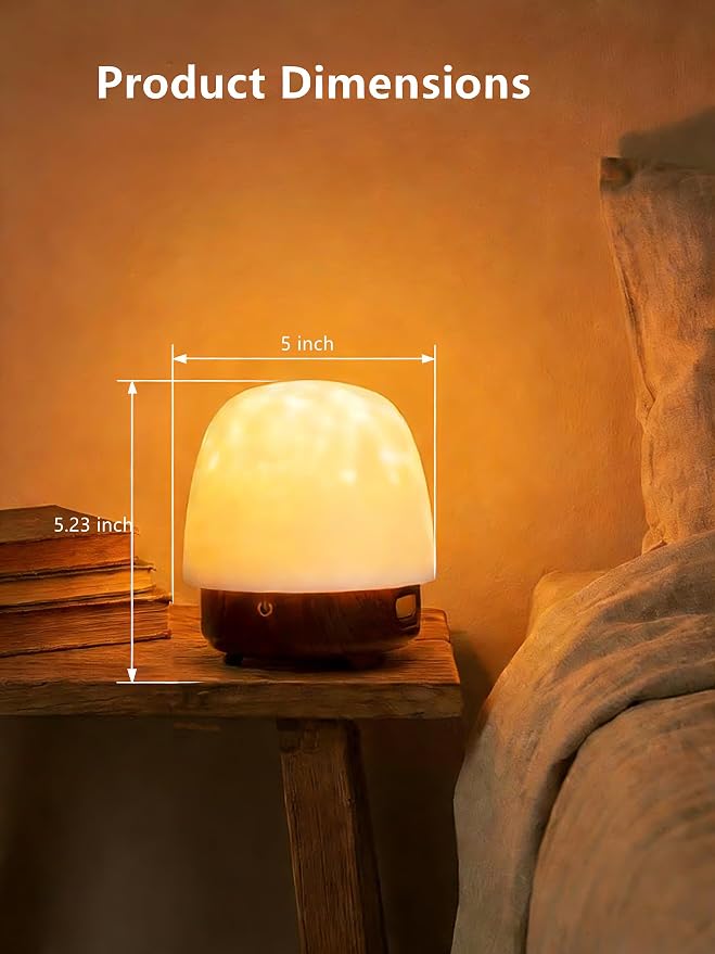 Spa-Like Shower Lamp, Bluetooth Speaker Waterproof Lamp, Rechargeable Lumena Lamp with Remote & Touch Control, 16 Colors Ocean Wave Projector Light with White Noise for Shower, Bathroom, Bathtub