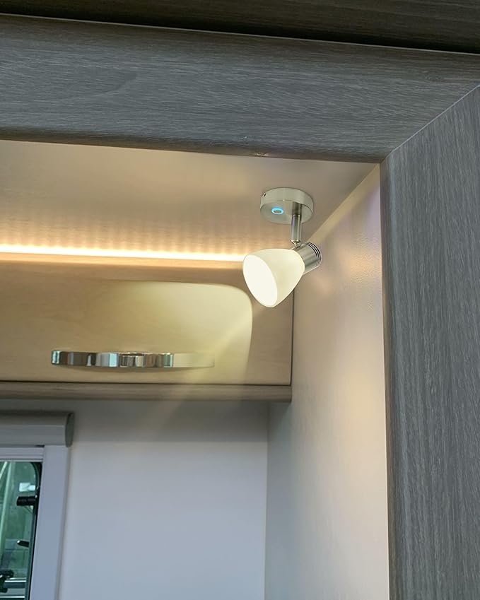 THALASSA RV Interior Lights LED 12V Fixtures Dimmable Boat Reading Lamp 12 Volts 3W Wall Sconce LED for Marine Caravan Camper Van Indoor Warm White Sconces Lighting