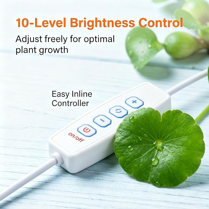Small Aquarium Light Clip on Fish Tank Light LED USB Full Spectrum Light with Dimmer Multi-Color White+Blue+Red for 1-5 Gal Betta Tank (Adapter NoT Included, No Timer)