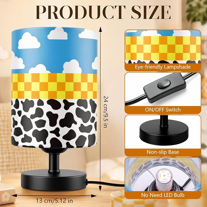 Cartoon Story Table Lamps Gifts 3 Colors Dimmable Lights 5.12 x 10 Inch Night Light Inspired Cartoon Story Bedroom Lamps for Room Bedroom Desk Home Decor Birthday Gifts