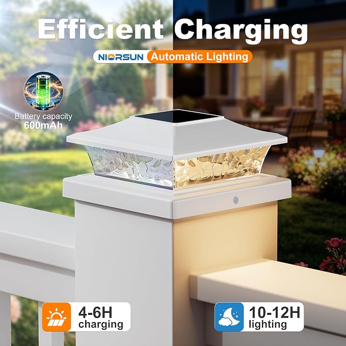 4x4 Post Solar Lights Color Changing with Remote, 12 Pack White | RGB Solar Post Lights, 4x4 Post Caps Wood Vinyl,5x5 Vinyl & 6x6 Wood,IP64 Waterproof Fence Post Solar Lights Outdoor for Deck