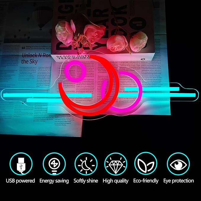 Moon Sun Neon Sign for Wall Decor Moon Phase Led Sign Dimmable Nature Inspired Neon Light Up Signs for Home Bedroom Dorm Wall Art Party Meditation Living Room Gift for Christmas