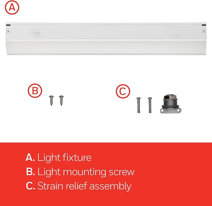 UltraPro 24 inch Hardwired Under Cabinet Lights, On/Off Only | 2700K Warm White, Under Cabinet Lighting, Under Counter Lights for Kitchen 44112