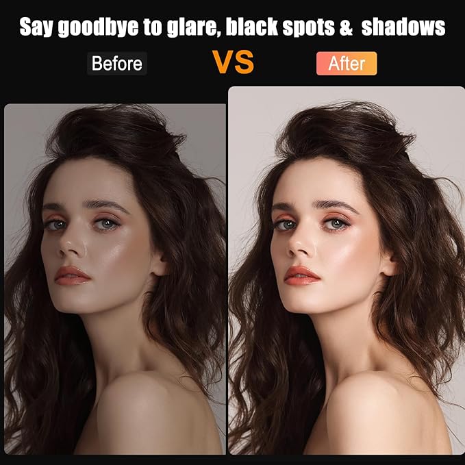 10.3" Ring Light with Tripod and Phone iPad Holder,Selfie Ring Light with 51 Color Mode,Circle Lighting for iPhone,Dimmable LED Phone Ringlight with Stand for Makeup/Video Recording/Photography/TikTok