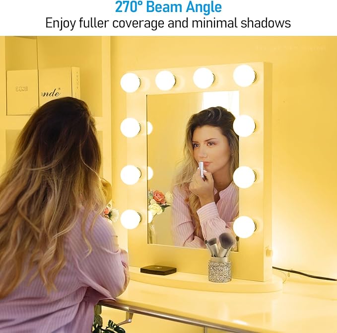TORCHSTAR 12-Pack G25 LED Light Bulbs, 5W 40W Equivalent, Dimmable 450LM Globe Light Bulbs, 2700K Soft White, E26 Base Decorative Bulb, for Bathroom Vanity or Mirror, UL Listed