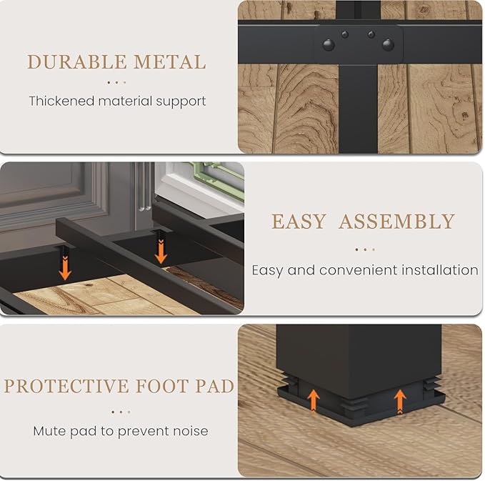 Twin Bed Frames with Charging Station & LED Lights, Metal bed frame twin size with Headboard and Footboard, Heavy Duty Slats Support Platform, No Box Spring Needed, Noise Free, Easy Assembly, Black