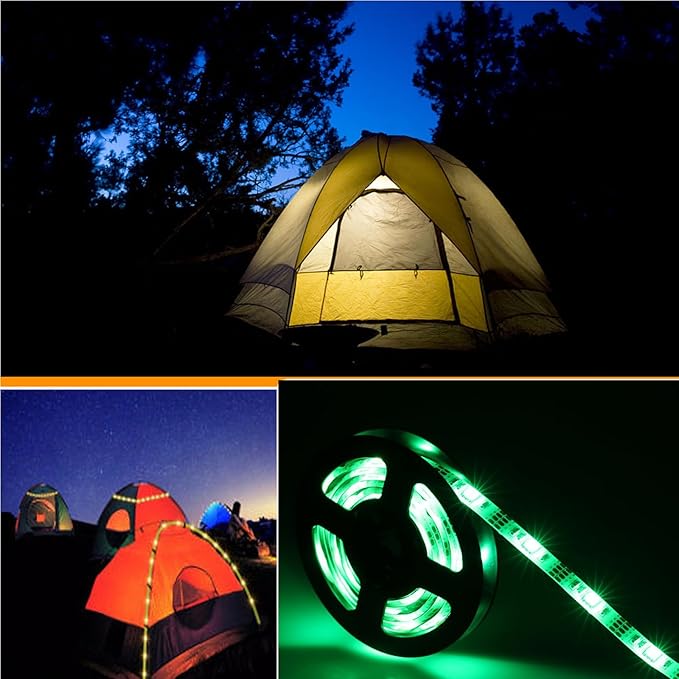 1M/3.3FT Battery Powered LED Strip Lights, Flexible Color Changing RGB LED Light Strip, TV Backlight Background Lighting