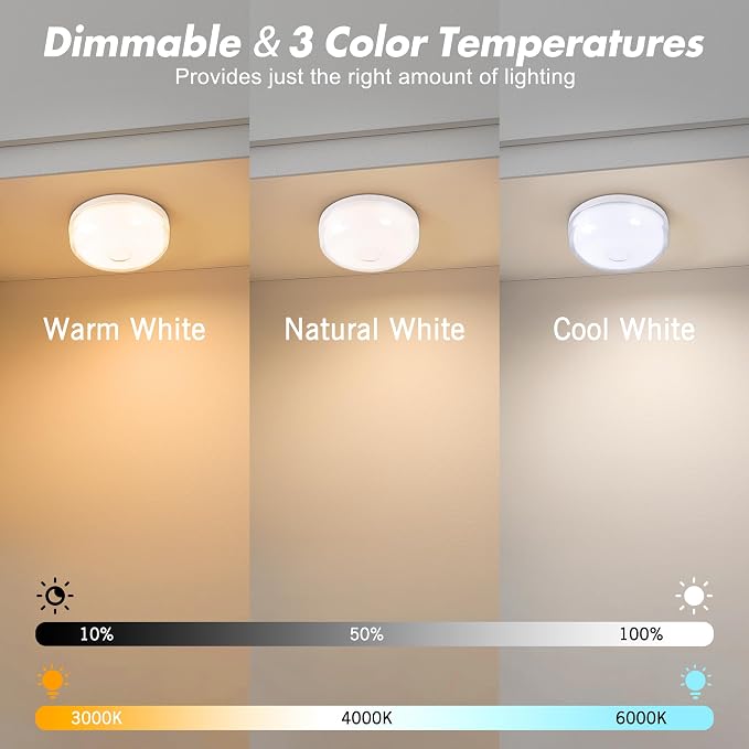 2-Pack Waterproof Shower Light No Wiring, Rechargeable Shower Lamp, White | 15 RGBW Color Mood Lighting with Remote Dimmable&Timer, LED Wireless Magnetic Ceiling/Wall Light for Bathroom Bathtub Closet