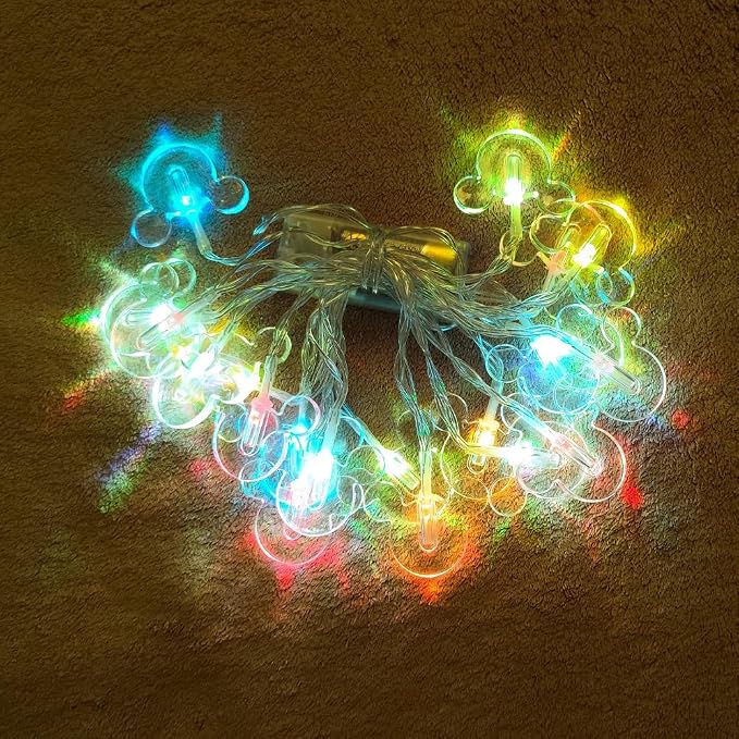 3m 20LEDs Decorative Cartoon Animal Mouse Night Mood Light Romantic Lamp for Home Indoor Bedroom Party Festival Décor (RGB Color Changing)